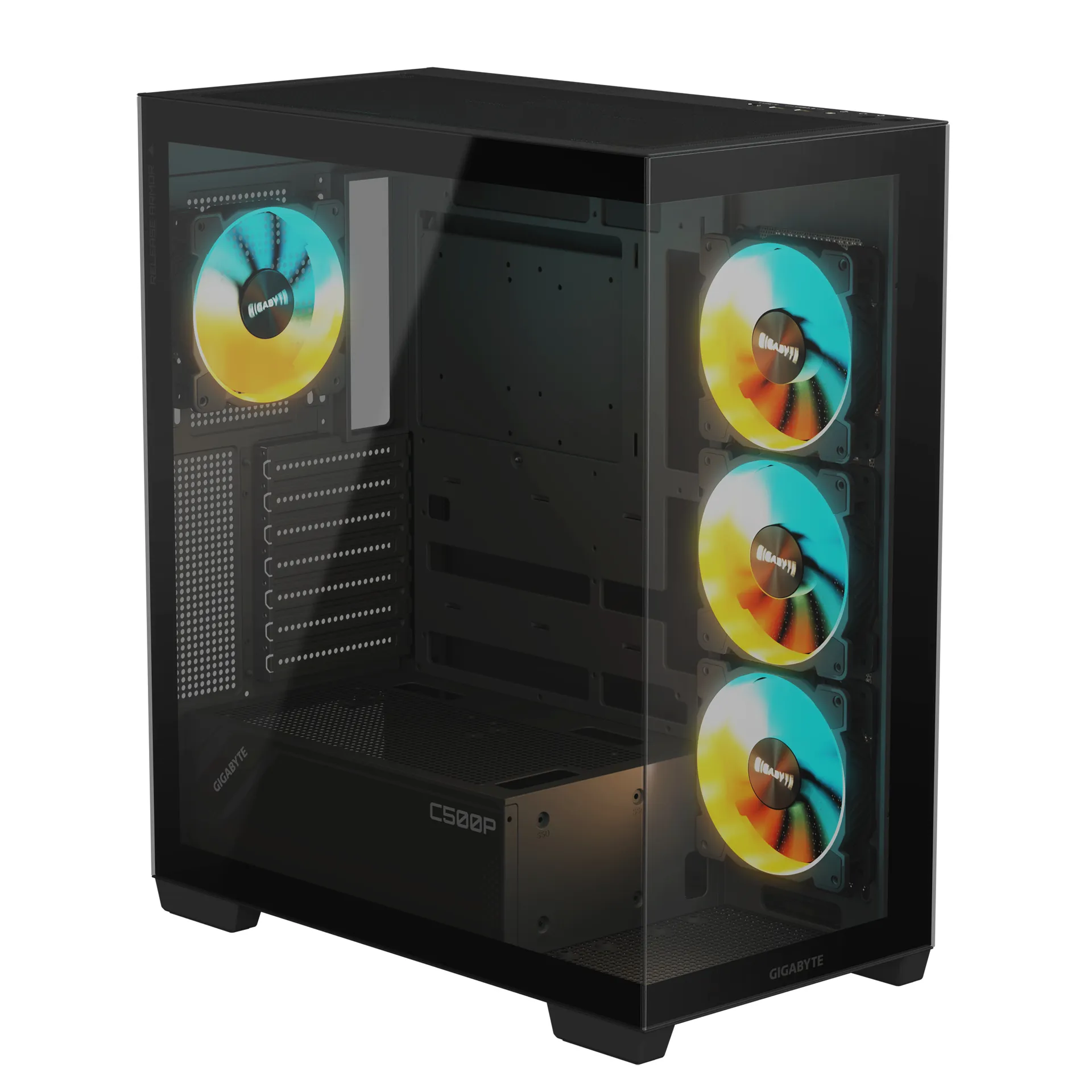 GIGABYTE C500 PANORAMIC STEALTH Midi Tower Schwarz – Bild 5