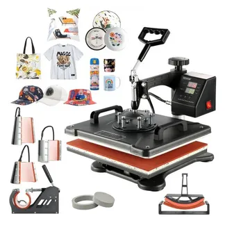 VEVOR Transferpresse 8 in 1 Heißpresse Maschine 38 x 30 cm T-Shirt Presse Maschine Hitzepresse Maschine DIY Heißpresse mit Digitaler LED-Temperatur- VEVOR Transferpresse 8 in 1 Heißpresse Maschine 38 x 30 cm T-Shirt Presse Maschine Hitzepresse Maschine DIY Heißpresse mit Digitaler LED-Temperatur-