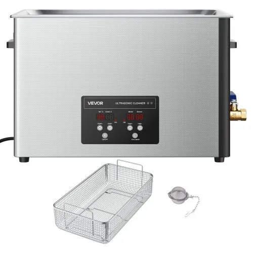 VEVOR 30 L Ultraschallreiniger, professionelle Ultraschallreinigungsmaschine mit Reinigungskorb & Digitalanzeige, 480 W Edelstahl 40 kHz Industrielle Reinigungsmaschine für Teile Vergaser Instrumente – Bild 8