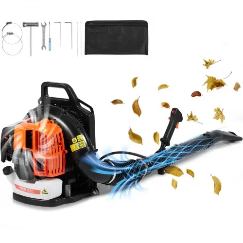VEVOR Laubbläser als Rucksack, 63 CC 2-Takt Benzin-Laubbläser mit 1,89 l Kraftstofftank, 1110 CFM Luftvolumen, 220 MPH Geschwindigkeit, ideal für Rasenpflege, Laubreinigung und Schneeräumung VEVOR Laubbläser als Rucksack, 63 CC 2-Takt Benzin-Laubbläser mit 1,89 l Kraftstofftank, 1110 CFM Luftvolumen, 220 MPH Geschwindigkeit, ideal für Rasenpflege, Laubreinigung und Schneeräumung