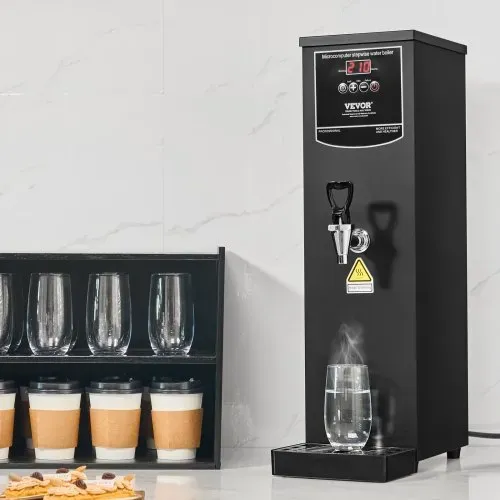 VEVOR Gewerblicher Heißwasserspender 15 L, 1,5 kW Wasserkocher Elektrisch mit Heizrohr aus Edelstahl 316, Stufenweise Schnellaufheizung 50 L/h Heißwasserbereiter für Cafés Teestuben Restaurants Büros – Bild 7