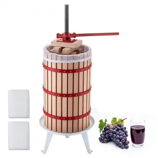VEVOR Manuelle Beerenpresse 30 L, Weinpresse und Obstpresse für Äpfel, Weintrauben, Orangen und Gemüse, Korb aus Massivem Buchenholz, Apfelpresse mit 2 Filterbeuteln & Hebelgriff, Saftpresse VEVOR Manuelle Beerenpresse 30 L, Weinpresse und Obstpresse für Äpfel, Weintrauben, Orangen und Gemüse, Korb aus Massivem Buchenholz, Apfelpresse mit 2 Filterbeuteln & Hebelgriff, Saftpresse