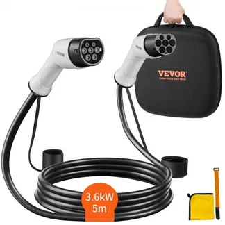 VEVOR Typ2 Ladekabel für Elektroauto/Hybrid EV Ladekabel E-Autoladekabel Wallbox 3,6kw Ladekabel 5m Kabellänge 1-Phase AC 230V Typ2 auf Typ2 Wasser-/Staubdicht Mit allen Typ-2-Modellen Kompatibel VEVOR Typ2 Ladekabel für Elektroauto/Hybrid EV Ladekabel E-Autoladekabel Wallbox 3,6kw Ladekabel 5m Kabellänge 1-Phase AC 230V Typ2 auf Typ2 Wasser-/Staubdicht Mit allen Typ-2-Modellen Kompatibel