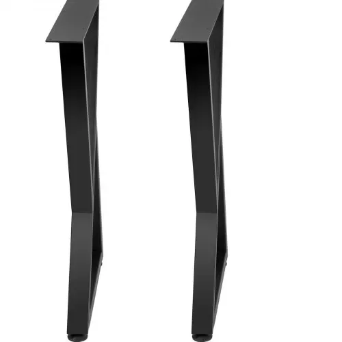 VEVOR Tischbeine, 71,1 x 45,7 cm Tischkufen, 2er-Set, robuste Bankbeine, Z-förmige Tischfüße aus Metall, Tischgestell aus Schmiedeeisen, Heimwerker-Möbel für Esstisch mit Gummi-Bodenschonern, Matte – Bild 9