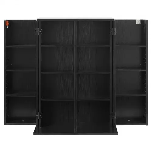 VEVOR DVD-Schrank mit 16 Fächern, Medienaufbewahrungsschrank Standschrank 610 x 368 x 846 mm, Platzsparendes CD-Schrank für CDs DVDs Bücher Spiele-Discs, Wohnzimmer Homeoffice Aufnahmestudio, Schwarz – Bild 9