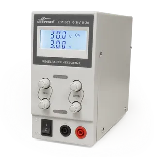 Labornetzgerät McPower “LBN-303“, 0-30 V, 0-3 A regelbar, LC-Anzeige Labornetzgerät McPower “LBN-303“, 0-30 V, 0-3 A regelbar, LC-Anzeige