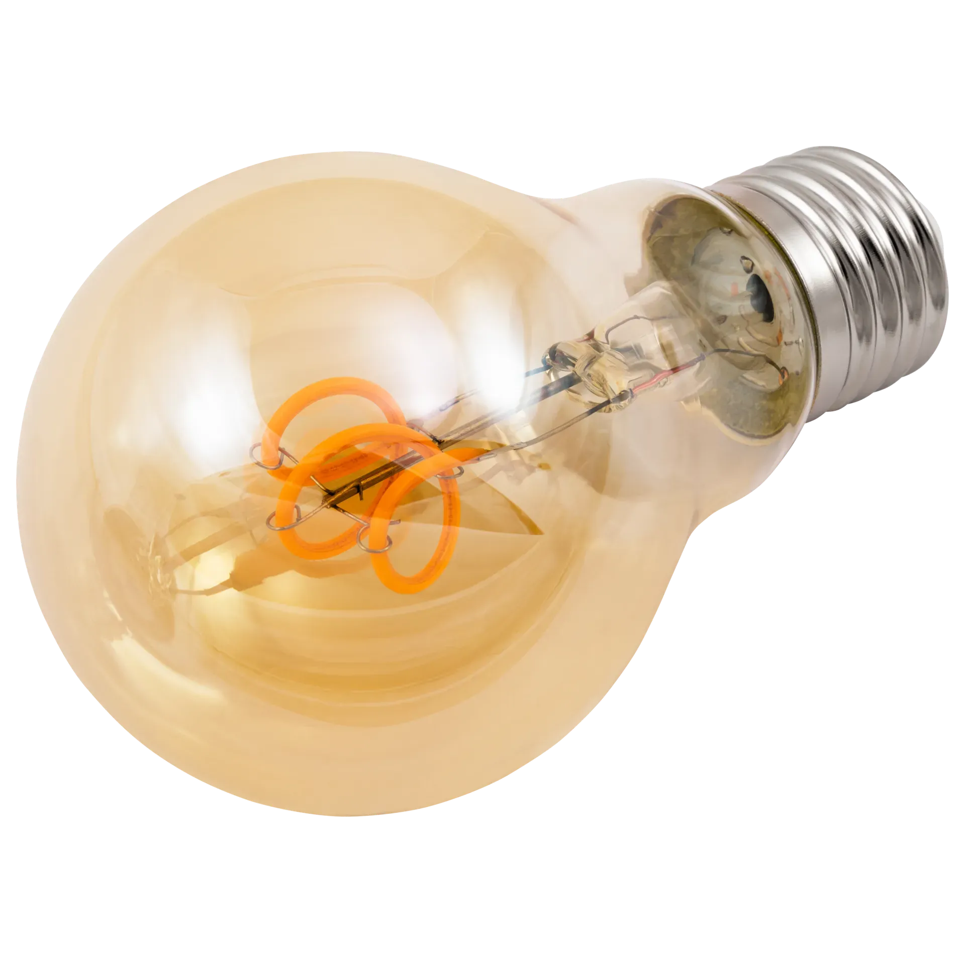 LED Filament Glühlampe McShine ''Retro'' E27, 2W, 160lm, warmweiß, goldenes Glas – Bild 2