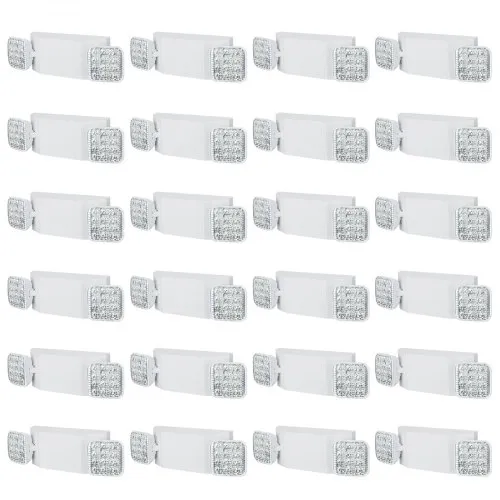 VEVOR 24er-Pack kommerzielle Notbeleuchtung, 3 W, weiße LED-Notausgangsbeleuchtung mit 180-Minuten-Backup-Batterie, verstellbarer 2-LED-Quadratkopf, Decken- oder Wandmontage für Stromausfälle in Unternehmen VEVOR 24er-Pack kommerzielle Notbeleuchtung, 3 W, weiße LED-Notausgangsbeleuchtung mit 180-Minuten-Backup-Batterie, verstellbarer 2-LED-Quadratkopf, Decken- oder Wandmontage für Stromausfälle in Unternehmen