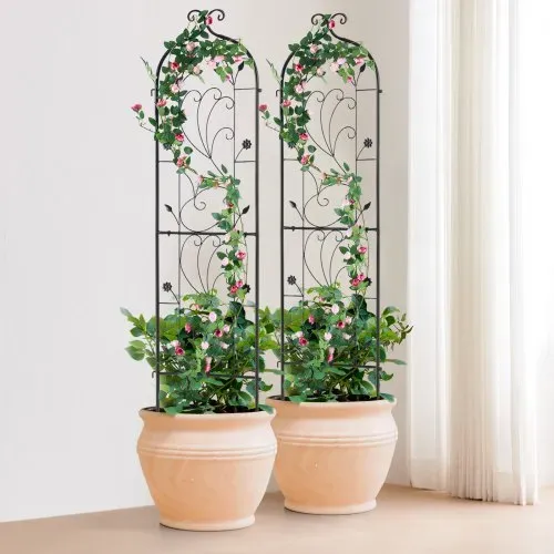 VEVOR Rankhilfe, 38x152 cm, 2er-Set rostfreies Metallspalier für Gartenblumen, Rankgitter, Kletterhilfe, Pflanzengitter für Rosen, Gurkenstütze, dekoratives Clematis-Spalier für Innenhöfe und Rasen – Bild 7