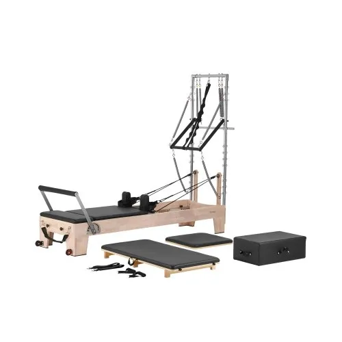 VEVOR Pilates Reformer Maschine aus Gummibaumholz für Fitnessstudio, Krafttrainingsgerät mit doppeltem Widerstand, Reformer-Box, Sprungbrett, für Fortgeschrittene & Anfänger, biz zu 181,44 kg VEVOR Pilates Reformer Maschine aus Gummibaumholz für Fitnessstudio, Krafttrainingsgerät mit doppeltem Widerstand, Reformer-Box, Sprungbrett, für Fortgeschrittene & Anfänger, biz zu 181,44 kg