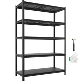 VEVOR Schwerlastregal 1230x522x1813mm, 1360,8kg Belastbares Lagerregal mit Stahlgestell & 5 Verstellbaren Ablagen, Teilbares Steckregal als Werkbank, Flexibles Metallregal für Keller Garage Werkstatt VEVOR Schwerlastregal 1230x522x1813mm, 1360,8kg Belastbares Lagerregal mit Stahlgestell & 5 Verstellbaren Ablagen, Teilbares Steckregal als Werkbank, Flexibles Metallregal für Keller Garage Werkstatt