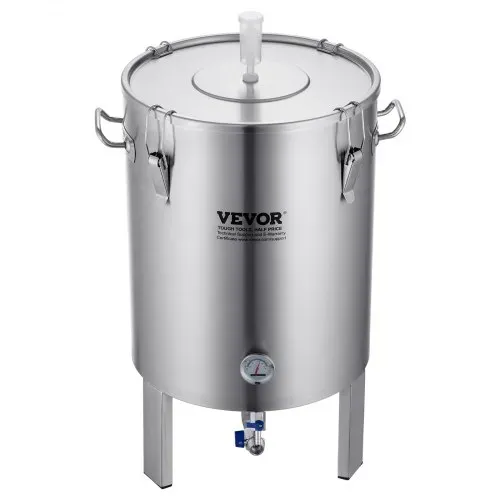 VEVOR Bierbrauanlage Bierbraugerät Kessel aus Edelstahl 60 L Bierfermenter, Braueimer-Fermenter zum Brauen, Heimbrauzubehör mit Sockel, Kessel-Suppentopf inkl. Deckel, Griff, Ventil, Zapfhahn – Bild 8