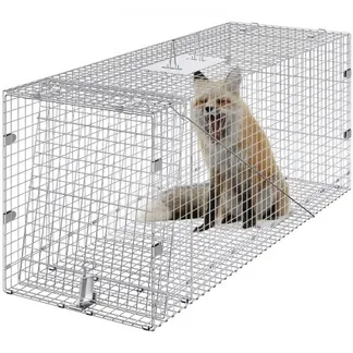 VEVOR Marderfalle, 1067 x 406 x 457 mm Lebendfalle aus verzinktem Eisen, faltbare Tierfalle mit Griff Drahtfalle für streunende Hunde, Gürteltiere, Waschbären, Murmeltiere, Füchse VEVOR Marderfalle, 1067 x 406 x 457 mm Lebendfalle aus verzinktem Eisen, faltbare Tierfalle mit Griff Drahtfalle für streunende Hunde, Gürteltiere, Waschbären, Murmeltiere, Füchse