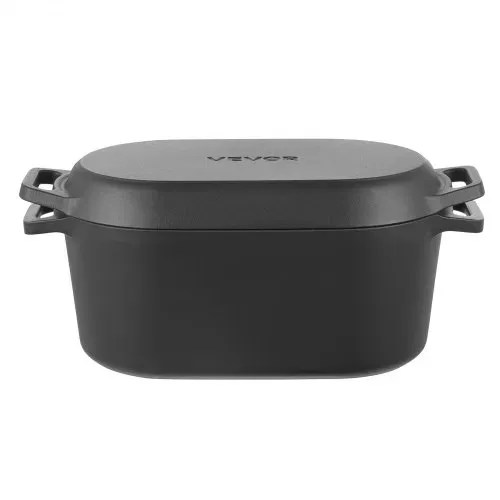 VEVOR Schmortopf aus emailliertem Gusseisen, 3,31 L Dutch Oven zum Backen von Sauerteigbrot, robuster Kochtopf mit Deckel & Griffen, geeignet bis 260 °C, Brottopf Eintöpfen zum Kochen und Braten – Bild 10