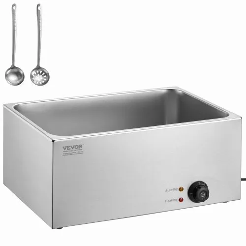 VEVOR Kommerzieller Speisenwärmer 18 L Bain Marie, 1200 W, elektrischer Buffetwärmer, Dampftisch-Speisewärmer Arbeitsplatte, Edelstahl-Speisewärmer, Wärmebehälter für Partys, Catering und Restaurants VEVOR Kommerzieller Speisenwärmer 18 L Bain Marie, 1200 W, elektrischer Buffetwärmer, Dampftisch-Speisewärmer Arbeitsplatte, Edelstahl-Speisewärmer, Wärmebehälter für Partys, Catering und Restaurants