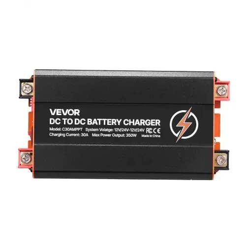 VEVOR DC-DC Batterieladegerät mit MPPT 350 W 30 A, Ladebooster Dual-Eingang für Solarpanel/Lichtmaschine, Laden für LiFePO4-Bleiakkus, 12 V/24 V-12 V/24 V, für Wohnmobil Notstromversorgung zu Hause – Bild 9