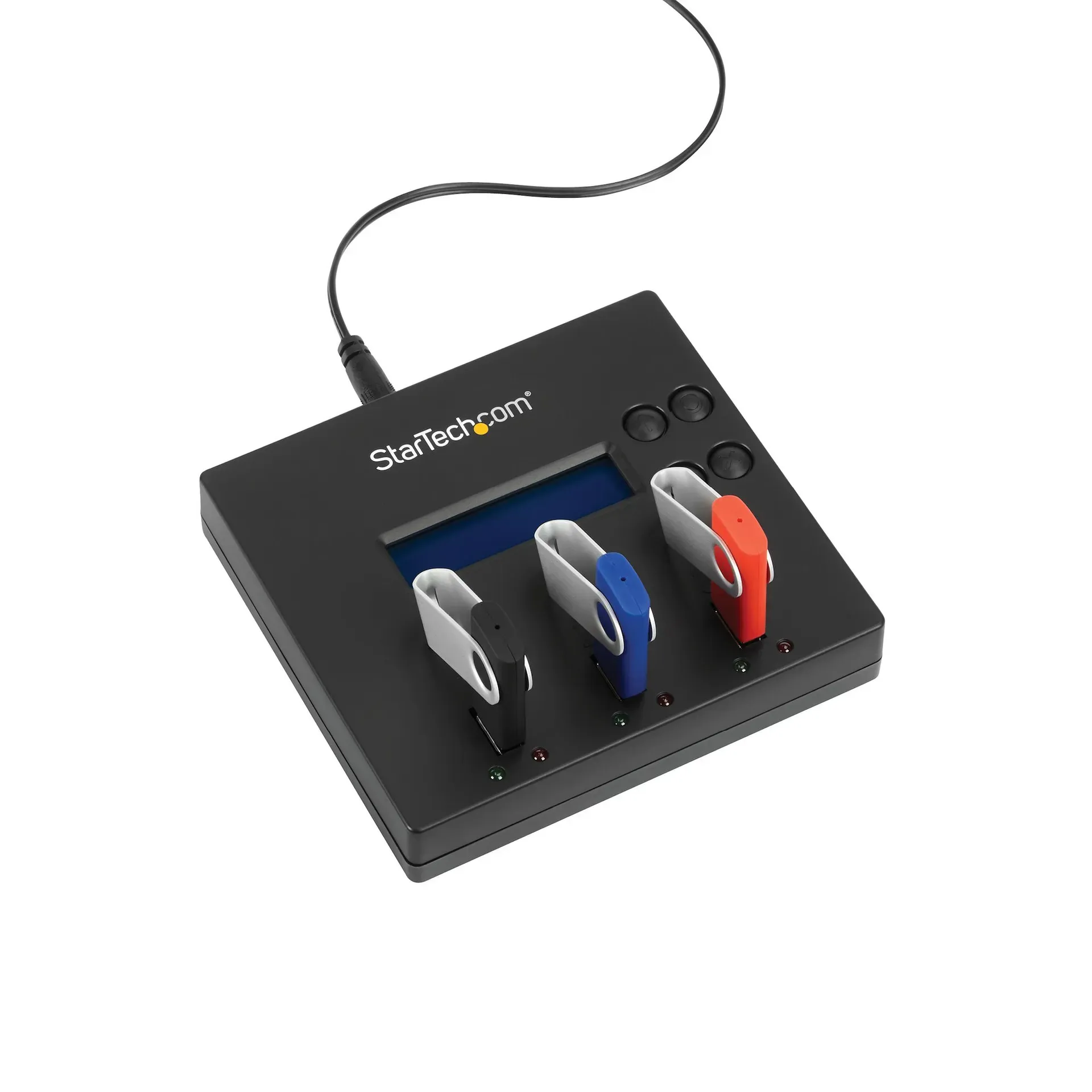 StarTech.com 1:2 USB Stick Klonstation und Löscher, Kopierer für mehrere USB Laufwerke, System and File und Sector-by-Sector Kopieren, 1,5 GB/min, 3-Pass Löschen, LCD Display – Bild 5