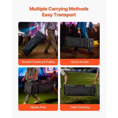 VEVOR Schlagzeugtasche, Drummer Hardware Bag, 1020x470x330 mm, mit verstellbaren Schulterriemen, Rollen & 4 Außentaschen, wasserabweisend & gepolstert, sicherer Transport von Equipment & Instrumente – Bild 4