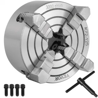 VEVOR Vierbackenfutter 125 mm Durchmesser, 4 Backenfutter 15 x 14 x 10 cm, Gusseisen Drehbankfutter, Vier Backen Spannfutter mit Reversiblen Backe und Hoher Präzision, Drehfutter für Drehmaschine VEVOR Vierbackenfutter 125 mm Durchmesser, 4 Backenfutter 15 x 14 x 10 cm, Gusseisen Drehbankfutter, Vier Backen Spannfutter mit Reversiblen Backe und Hoher Präzision, Drehfutter für Drehmaschine