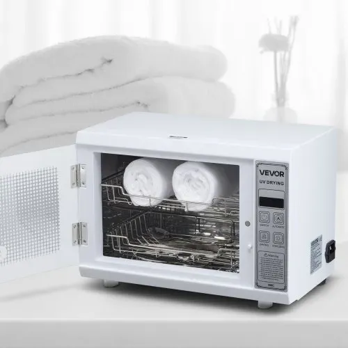 VEVOR UV Sterilisator Nagelwerkzeug-Reinigungsmaschine (12 L / 160 W) multifunktionale Nagelreiniger Sterilisator mit Timer-Einstellung, Reinigungskabinett mit Tür aus gehärtetem Glas, für Labore – Bild 7