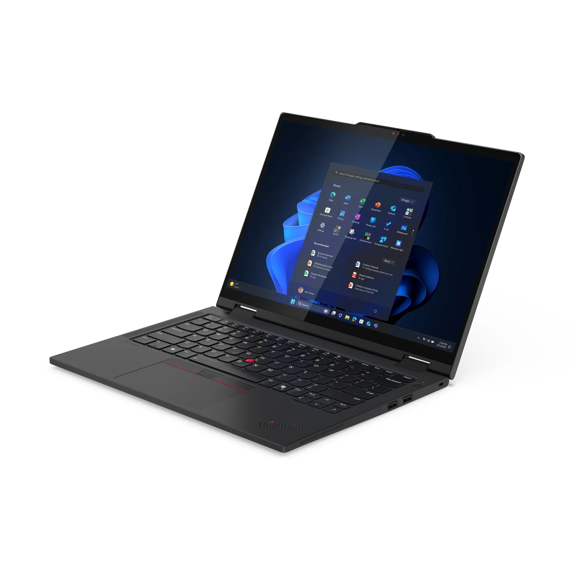 Lenovo ThinkPad T14s 2-in-1 Gen 1 Intel Core Ultra 5 225U Hybrid (2-in-1) 35,6 cm (14") Touchscreen WUXGA 16 GB LPDDR5x-SDRAM 512 GB SSD Wi-Fi 6E (802.11ax) Windows 11 Pro Deutsch Schwarz – Bild 5
