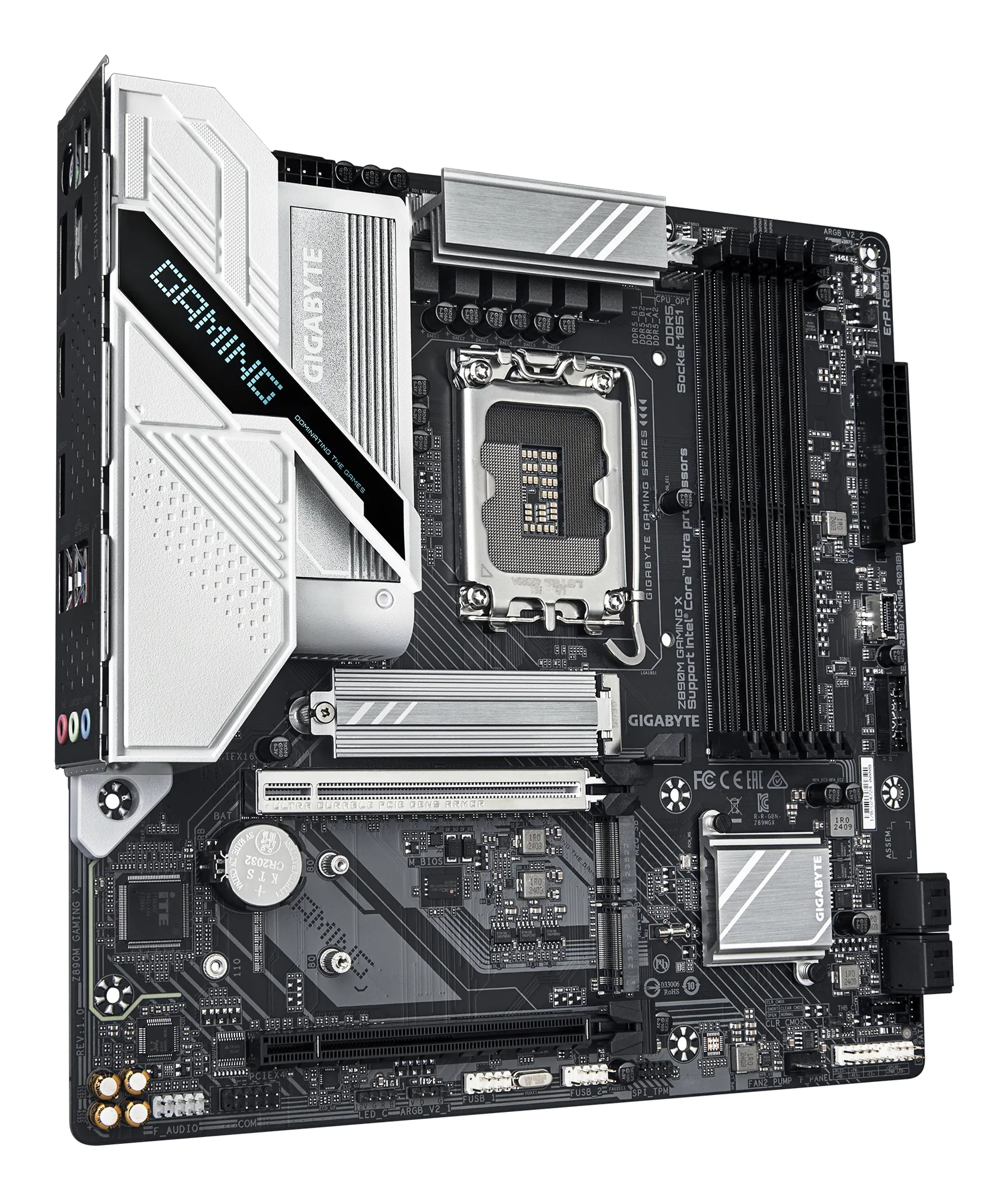 GIGABYTE Z890M GAMING X Mainboard - Unterstützt Intel Core Ultra (Serie 2) CPUs, 8+1+2 Phasen VRM, bis zu 8800MHz DDR5 (OC), 1xPCIe 5.0 + 2xPCIe 4.0, 2.5GbE LAN, USB 3.2 Gen 1 – Bild 3