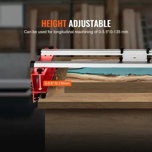 VEVOR Frässchlitten, 1625 mm, tragbare einstellbare Vorrichtung zum Glätten von Platten, DIY-Frässchlitten für die Holzbearbeitung, Plattenführungsvorrichtung, Trimmhobelmaschine zum Glätten von Holz – Bild 3