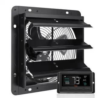 VEVOR Abluftventilator, 254 mm, Temperatur-Feuchtigkeitsregler, EC-Motor, 843 CFM, Wandlüfter mit Geschwindigkeitsregelung zur Wandmontage, Belüftung und Kühlung für Gewächshäuser, Garagen, Schuppen VEVOR Abluftventilator, 254 mm, Temperatur-Feuchtigkeitsregler, EC-Motor, 843 CFM, Wandlüfter mit Geschwindigkeitsregelung zur Wandmontage, Belüftung und Kühlung für Gewächshäuser, Garagen, Schuppen