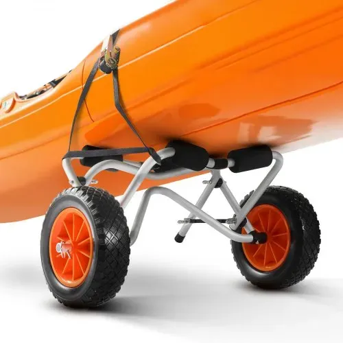 VEVOR Kajakwagen, 113 kg, faltbarer Kanuwagen mit 25,4 cm PU-Reifen & 1 Ratschengurt, Bootswagen zum Transportieren von Kajaks, Kanus, Paddleboards, Jon-Booten, Wassersportgeräte, 70x40x40cm – Bild 10