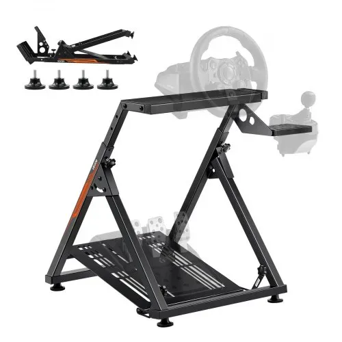 VEVOR Lenkradständer, verstellbarer & faltbarer Simulatorständer für G923 G920 G29 G27, Thrustmaster T300RS TX F458 T500RS T3PA-PRO (F1/GT) Gaming-Cockpit, Pedalsimulator nicht enthalten, kompakt – Bild 8