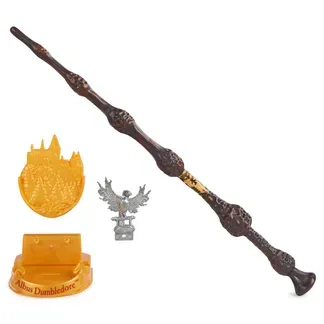 Wizarding World Harry Potter – Authentischer Albus Dumbledore Zauberstab aus Kunststoff mit Hogwarts-Halterung Wizarding World Harry Potter – Authentischer Albus Dumbledore Zauberstab aus Kunststoff mit Hogwarts-Halterung