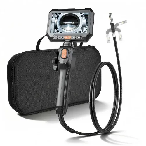 VEVOR Drehbare Endoskopkamera mit Licht, Inspektionskamera mit Zwei-Wege beweglichem Kopf, IP67 Wasserdichte Rohrkamera mit 5 Zoll Display 1,5 m Kabel 5000 mAh Akku, 8 mm Boreskopkamera für Auto Haus VEVOR Drehbare Endoskopkamera mit Licht, Inspektionskamera mit Zwei-Wege beweglichem Kopf, IP67 Wasserdichte Rohrkamera mit 5 Zoll Display 1,5 m Kabel 5000 mAh Akku, 8 mm Boreskopkamera für Auto Haus