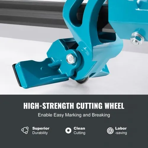 VEVOR Fliesenschneider mit einer Gesamtschnittlänge von 1200mm, Schnittstärke 4-15mm Mindest. Schnittbreite 25mm Fliesenschneidmaschine inkl. Extra Schneidrad Fliesenverlegungs-& Renovierungsprojekten – Bild 4