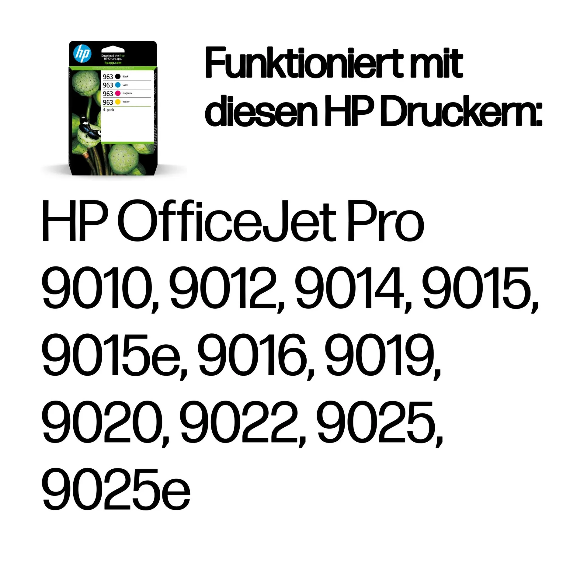 HP 963 4er-Pack OriginalDruckerpatronen Schwarz/Cyan/Magenta/Gelb – Bild 2