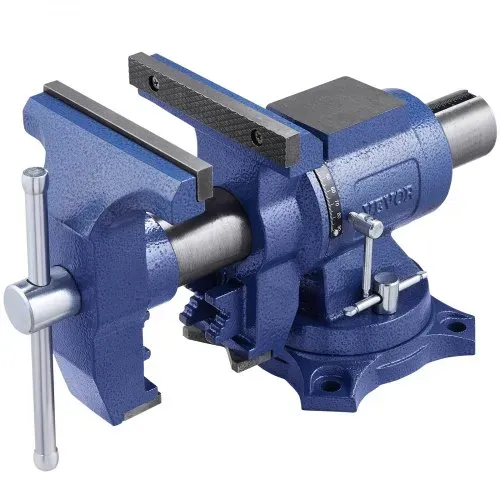 VEVOR Hochleistungs-Schraubstock, 165 mm Backenbreite, 125 mm max. Backenöffnung, Mehrzweck-Schraubstock aus Sphäroguss mit Amboss, 360° schwenkbarer Basiskopf, 75 mm Ausladung, 24,98 kN Klemmkraft – Bild 8