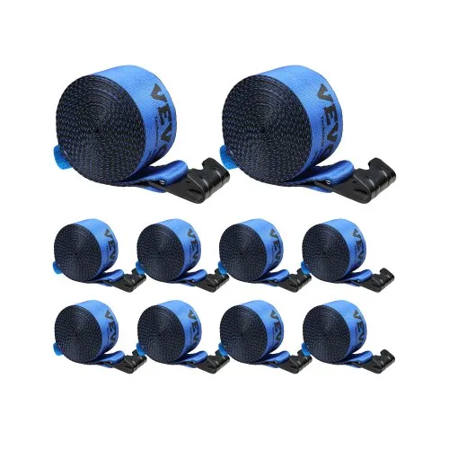 VEVOR Windengurte, 4″ x 30′, 6000 lbs Tragfähigkeit, 18000 lbs Bruchfestigkeit, LKW-Gurte mit flachem Haken, für Anhänger, Bauernhöfe, Rettungen, Baumschoner, blau (10er-Pack) VEVOR Windengurte, 4″ x 30′, 6000 lbs Tragfähigkeit, 18000 lbs Bruchfestigkeit, LKW-Gurte mit flachem Haken, für Anhänger, Bauernhöfe, Rettungen, Baumschoner, blau (10er-Pack)