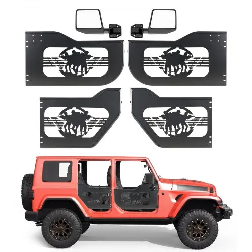 VEVOR Röhrentüren 4-türig, Kompatibel mit Jeep Wrangler JL (2018-2026) & Gladiator JT (2020-2026), Offroad-Halbtüren aus Stahl (Vorne & Hinten) mit DOT-zertifizierten Außenspiegeln, Rohrrahmentüren VEVOR Röhrentüren 4-türig, Kompatibel mit Jeep Wrangler JL (2018-2026) & Gladiator JT (2020-2026), Offroad-Halbtüren aus Stahl (Vorne & Hinten) mit DOT-zertifizierten Außenspiegeln, Rohrrahmentüren