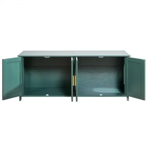 VEVOR Katzenschrank, 1200x450x500 mm, Katzentoiletten mit 4 Türen & 2 Eingängen, Katzenklo Schrank für den Innenbereich, Katzenhaus aus Holz, passend für die meisten Katzentoiletten, grün – Bild 9