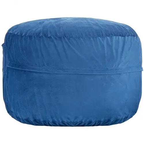 VEVOR runder Sitzsack Sitzkissen Bean Bag Erwachsene (1168 x 1168 x 635 mm) mit abnehmbarem & waschbarem Bezug, gefüllt mit niederländischem Samt & hochdichtem Schaumstoff, für Schlafzimmer Blau – Bild 10