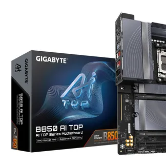 GIGABYTE B850 AI TOP Motherboard – AMD Ryzen 9000 Series CPUs, 16+2+2 Phasen Digital VRM, bis zu 8600MHz DDR5 (OC), 2xPCIe 5.0 + 1xPCIe 4.0 M.2, 10 GbE LAN, WIFI 7, USB 3.2 Gen 2×2 GIGABYTE B850 AI TOP Motherboard – AMD Ryzen 9000 Series CPUs, 16+2+2 Phasen Digital VRM, bis zu 8600MHz DDR5 (OC), 2xPCIe 5.0 + 1xPCIe 4.0 M.2, 10 GbE LAN, WIFI 7, USB 3.2 Gen 2×2