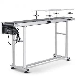 VEVOR Bandförderer 1498,6×198,1mm Fördertisch Hochleistungs-Edelstahl-Motorbandförderer für Tintenstrahl-Codierungsanwendungen angetriebenes PVC-Band einstellbare Geschwindigkeit (doppelte Leitplanke) VEVOR Bandförderer 1498,6×198,1mm Fördertisch Hochleistungs-Edelstahl-Motorbandförderer für Tintenstrahl-Codierungsanwendungen angetriebenes PVC-Band einstellbare Geschwindigkeit (doppelte Leitplanke)