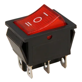 Wippenschalter McPower, 6-polig, rote Wippe, AC 250V/10A Wippenschalter McPower, 6-polig, rote Wippe, AC 250V/10A