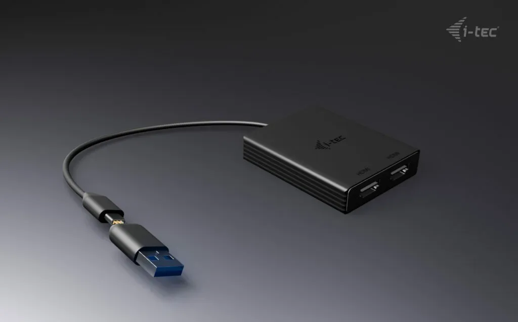 i-tec USB-A/USB-C Dual 4K/60 Hz HDMI Video Adapter – Bild 2