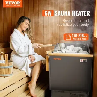 VEVOR Saunaofen, 6 kW, 400 V, 3N tragbarer Saunaofen für drinnen & draußen mit 3-Stunden-Timer, digitaler Regler für 5–9 m³ großes Zuhause, gewerbliche Nutzung in Hotel-Spa-Duschen, max. 110 °C VEVOR Saunaofen, 6 kW, 400 V, 3N tragbarer Saunaofen für drinnen & draußen mit 3-Stunden-Timer, digitaler Regler für 5–9 m³ großes Zuhause, gewerbliche Nutzung in Hotel-Spa-Duschen, max. 110 °C