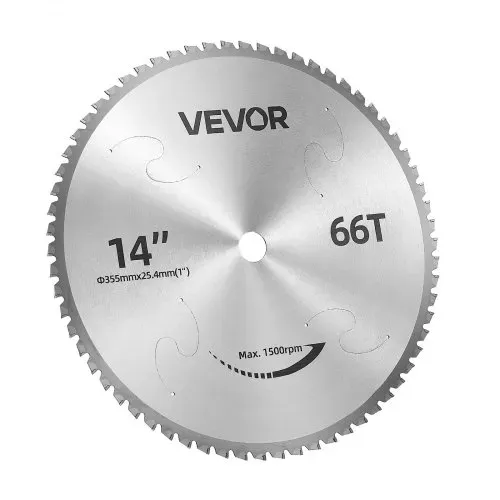 VEVOR Sägeblatt 355,6 mm 66 Zähne Cermet-beschichtet Kalttrennsägeblatt, Kompatibel mit Kappsägen, 4000 Schnitte, Schneiden Glatter Oberflächen ohne Grate, Geräuschreduzierung, Wärmeableitungslöcher – Bild 8