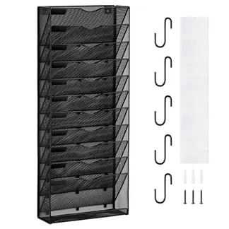 VEVOR Wand Zeitungshalter 1 Stk. Prospekthalter mit 12 Fächern, wandmontierter Organizer Zeitungsständer aus Metall, Magazinhalter für Zeitschriften Papier und Dokumente Aktenablage für Büro VEVOR Wand Zeitungshalter 1 Stk. Prospekthalter mit 12 Fächern, wandmontierter Organizer Zeitungsständer aus Metall, Magazinhalter für Zeitschriften Papier und Dokumente Aktenablage für Büro