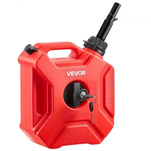VEVOR Kraftstoffkanister 5 L, Benzinkanister mit Ausguss & verschließbarer Halterung, max. Durchflussrate 15 L/min, Flüssigkeitsbehälter für die meisten Autos, Motorräder, ATVs & UTVs, rot – Bild 8
