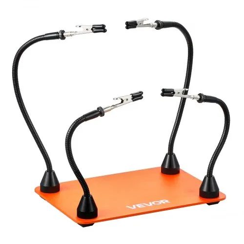 VEVOR Löthilfe Dritte Hand 201x140x3 mm, magnetische Lötstation, 4 flexible Arme, mit Krokodilklemmen und rutschfester Stahlbasis, für elektronische Reparaturen, Basteln, Hobby, Heimwerken VEVOR Löthilfe Dritte Hand 201x140x3 mm, magnetische Lötstation, 4 flexible Arme, mit Krokodilklemmen und rutschfester Stahlbasis, für elektronische Reparaturen, Basteln, Hobby, Heimwerken