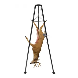 VEVOR Game Hoist, 227 kg Tragkraft, Jagd-Wildhebezeug mit Seilwinde und Gambrel, Wildaufhänger, Jagdspiel Zubehör zur Enthäutung und Reinigung von Jagdwild, 1300 x 1100 x 2750 mm, Schwarz VEVOR Game Hoist, 227 kg Tragkraft, Jagd-Wildhebezeug mit Seilwinde und Gambrel, Wildaufhänger, Jagdspiel Zubehör zur Enthäutung und Reinigung von Jagdwild, 1300 x 1100 x 2750 mm, Schwarz