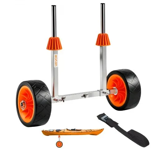 VEVOR Kajakwagen, 113 kg, Kanuwagen mit 19,1 cm Vollgummireifen & 4 m Spanngurt, Bootswagen zum Transportieren von Kajaks, Kanus, Paddleboards, Jon-Booten, Wassersportgeräte, 560x190x485 mm VEVOR Kajakwagen, 113 kg, Kanuwagen mit 19,1 cm Vollgummireifen & 4 m Spanngurt, Bootswagen zum Transportieren von Kajaks, Kanus, Paddleboards, Jon-Booten, Wassersportgeräte, 560x190x485 mm